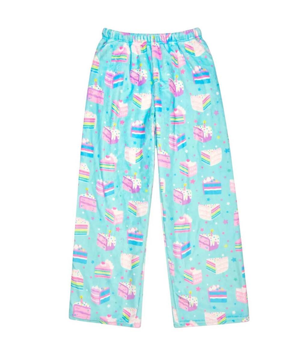 NEW ISCREAM girls piece of cake plush pants in blue